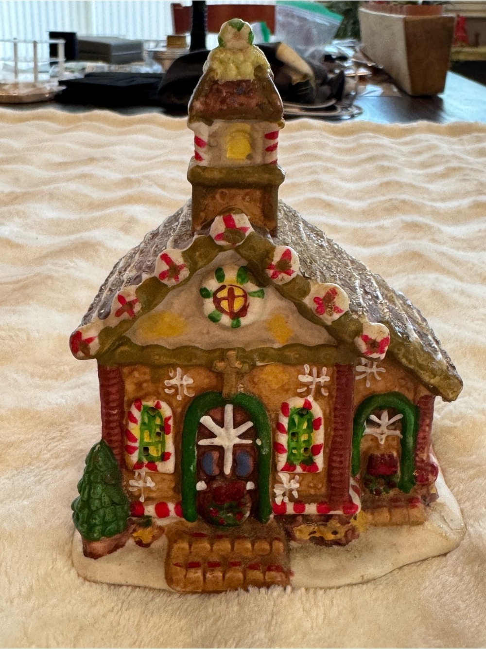 Vintage 2005 ceramic Christmas village church figurine